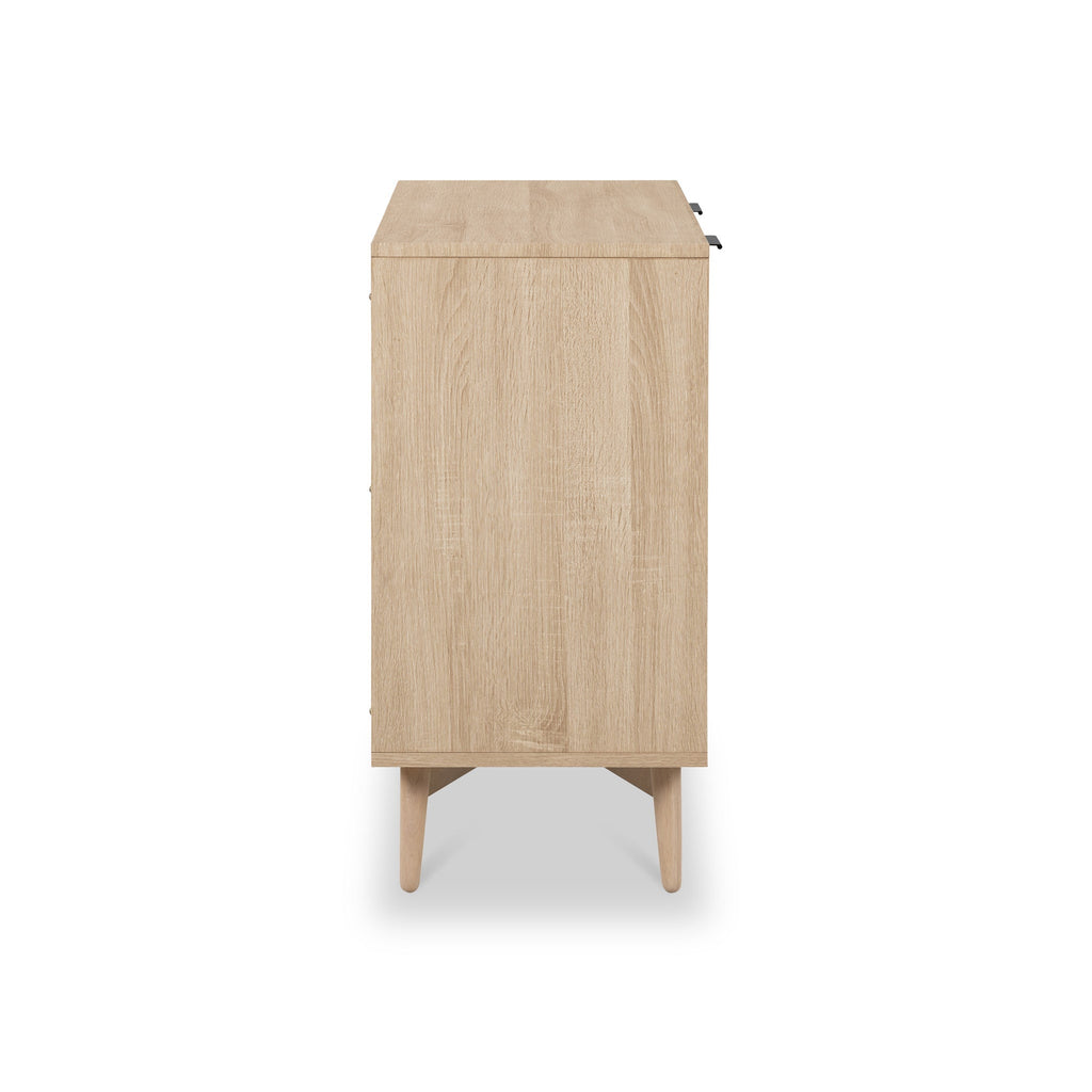 Petit buffet rainuré en chêne Jakob