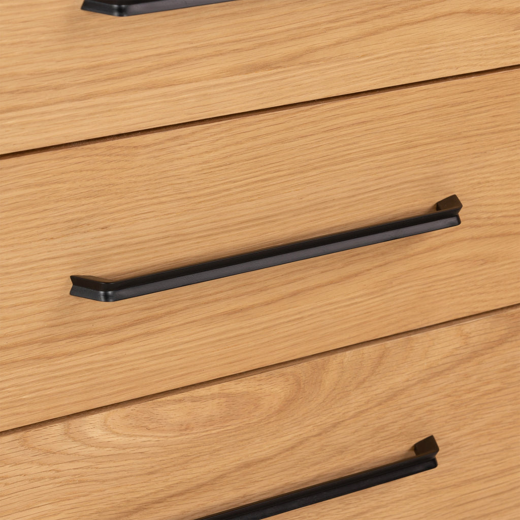 Commode à 4 tiroirs en chêne Sunburst