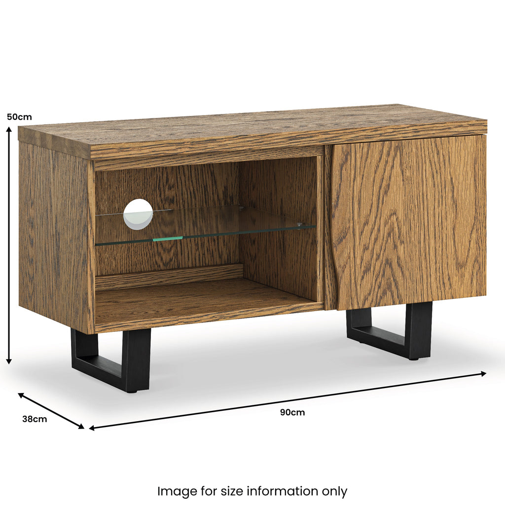 Meuble TV Isaac Oak 90 cm