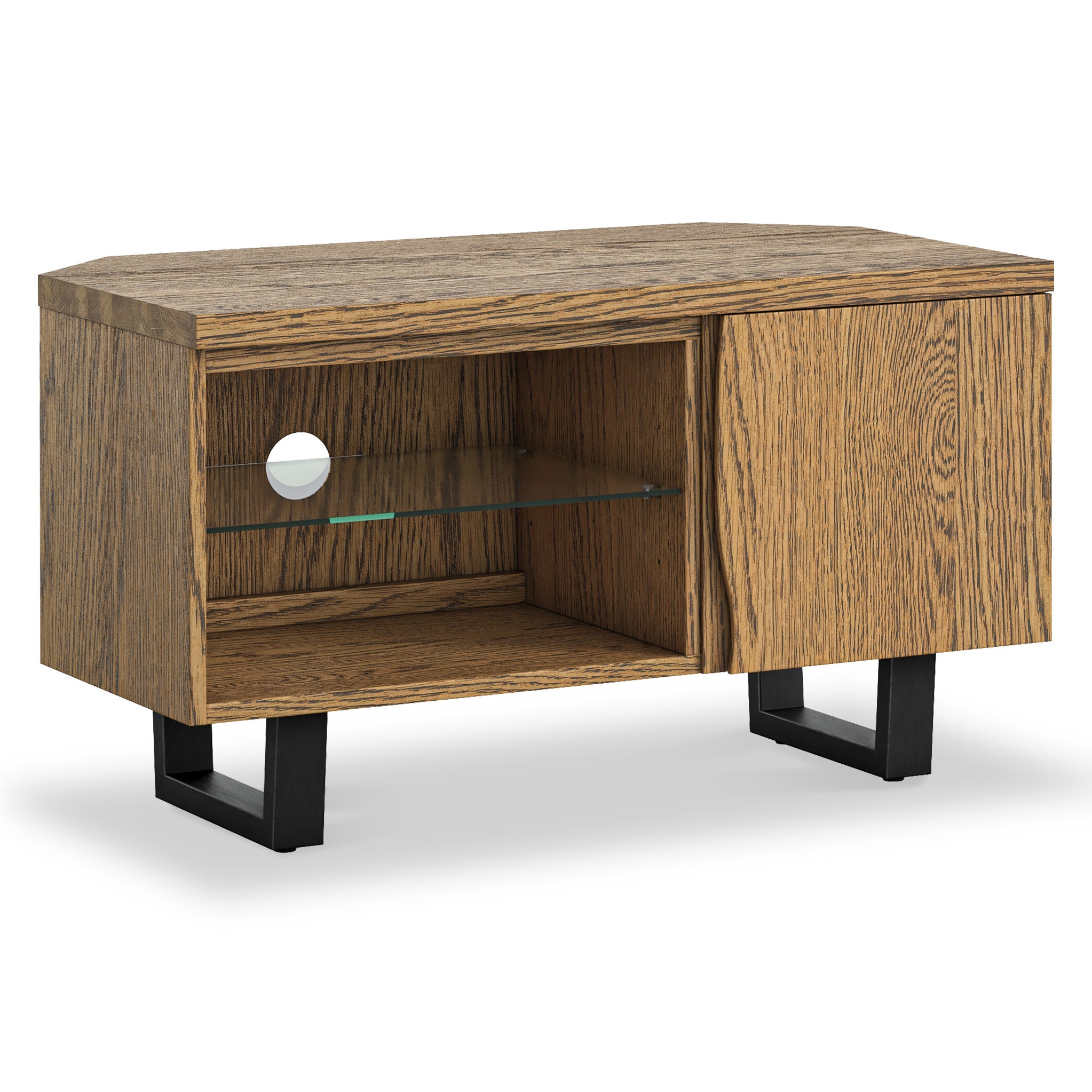 Meuble TV d'angle Isaac Oak 90 cm