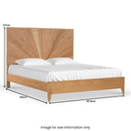 Cadre de lit en chêne Sunburst