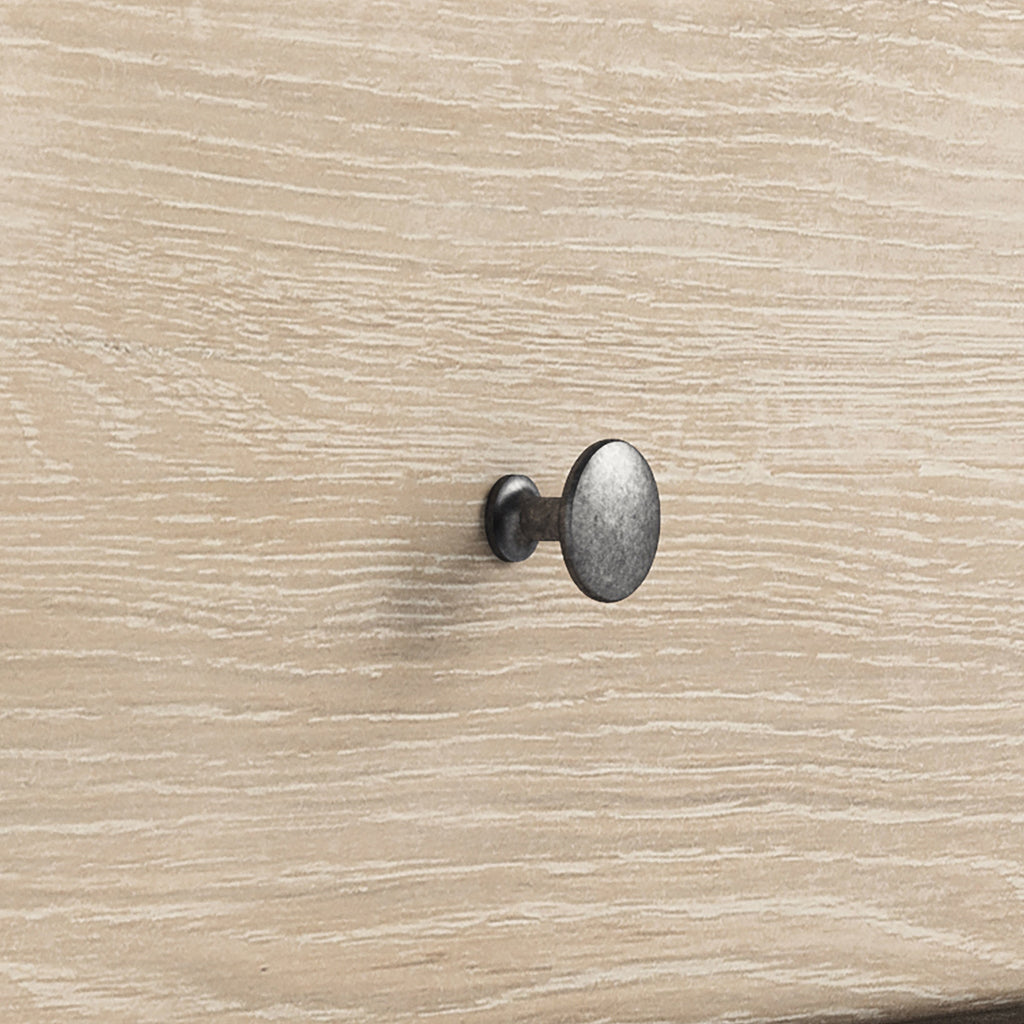 Commode Céline en chêne blanchi à 6 tiroirs