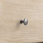 Commode haute Celine en chêne blanchi à 4 tiroirs