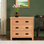 Commode à 3 tiroirs en chêne Surrey