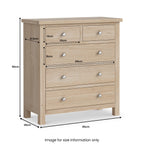 Commode 2 tiroirs sur 3 en chêne lavé Farrow