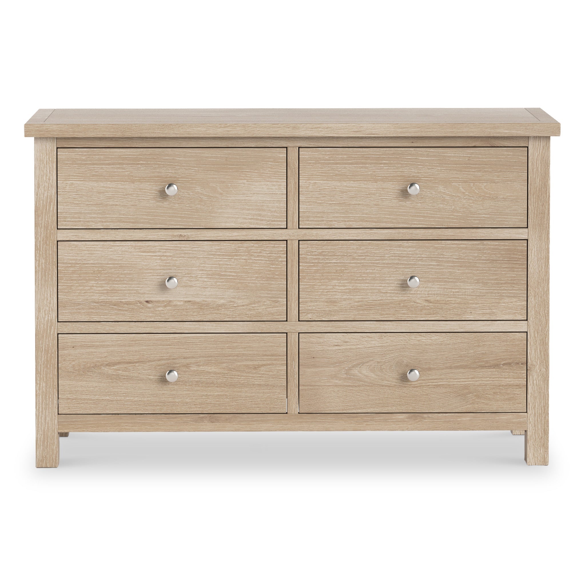 Commode à 6 tiroirs en chêne lavé Farrow