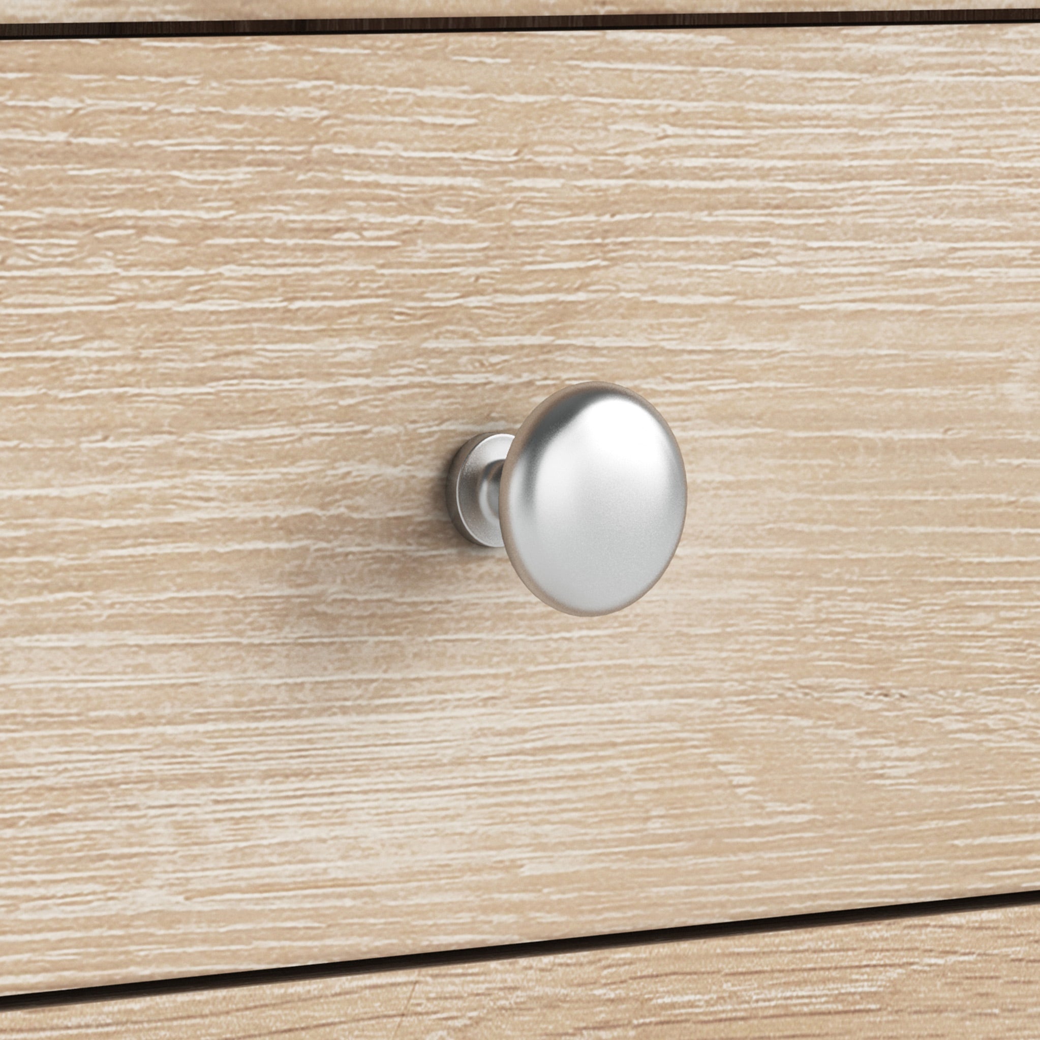 Commode haute à 5 tiroirs en chêne délavé Farrow