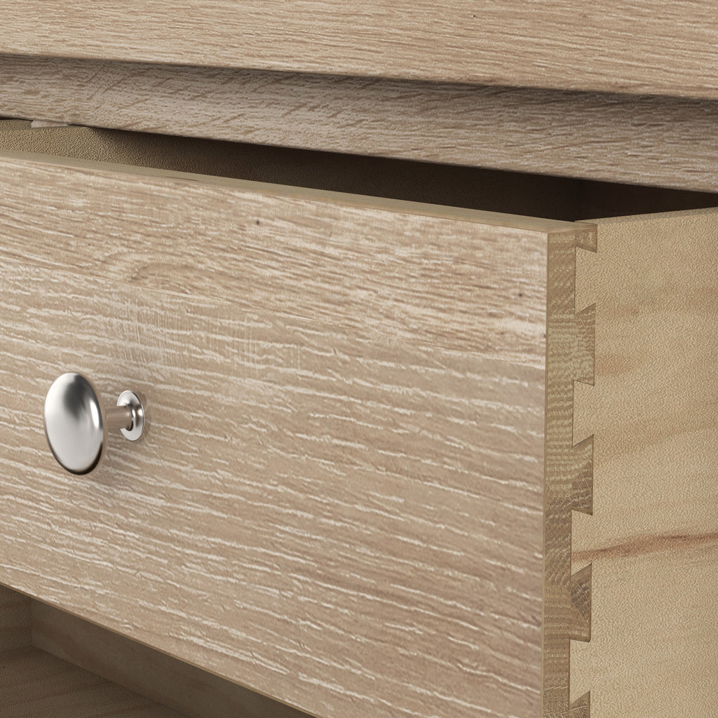 Commode haute à 5 tiroirs en chêne délavé Farrow