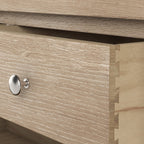 Commode haute à 5 tiroirs en chêne délavé Farrow