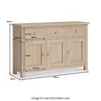 Buffet grand modèle en chêne délavé Farrow