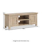 Meuble TV Farrow en chêne délavé de 120 cm