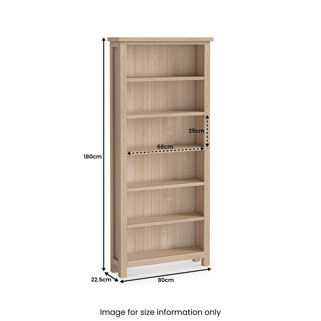 Grande bibliothèque en chêne délavé Farrow