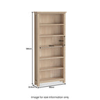 Grande bibliothèque en chêne délavé Farrow