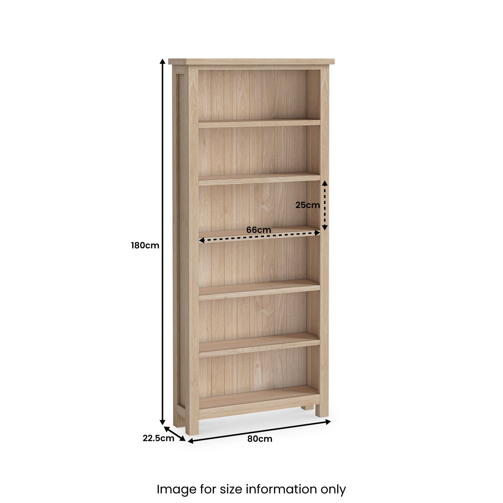 Grande bibliothèque en chêne délavé Farrow