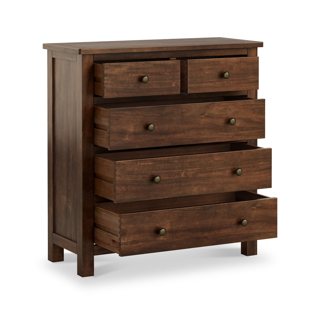 Commode Duchy Acacia à 2 tiroirs et 3 tiroirs