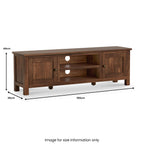 Meuble TV extra large Duchy Acacia 180 cm