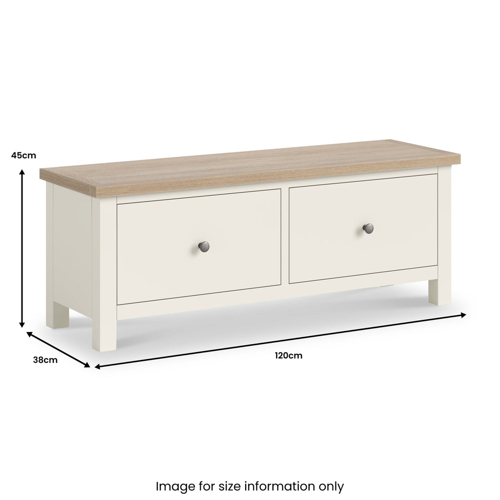 Banc à couvertures Trelan à 2 tiroirs