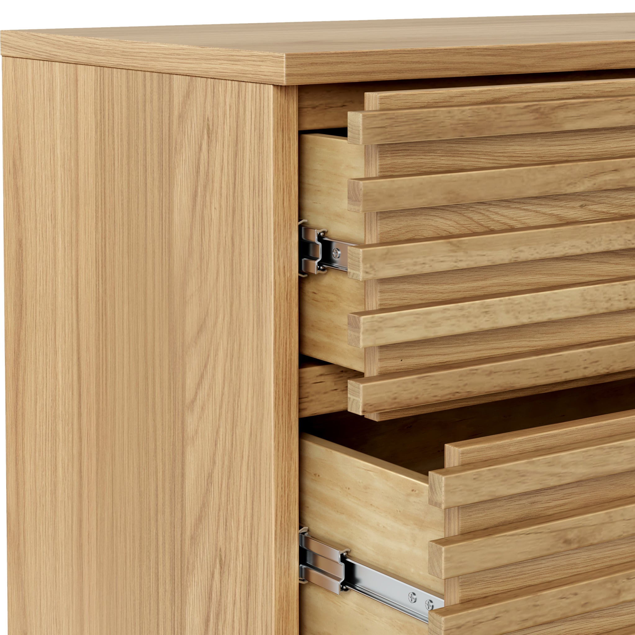 Commode Kari en chêne clair à 6 tiroirs