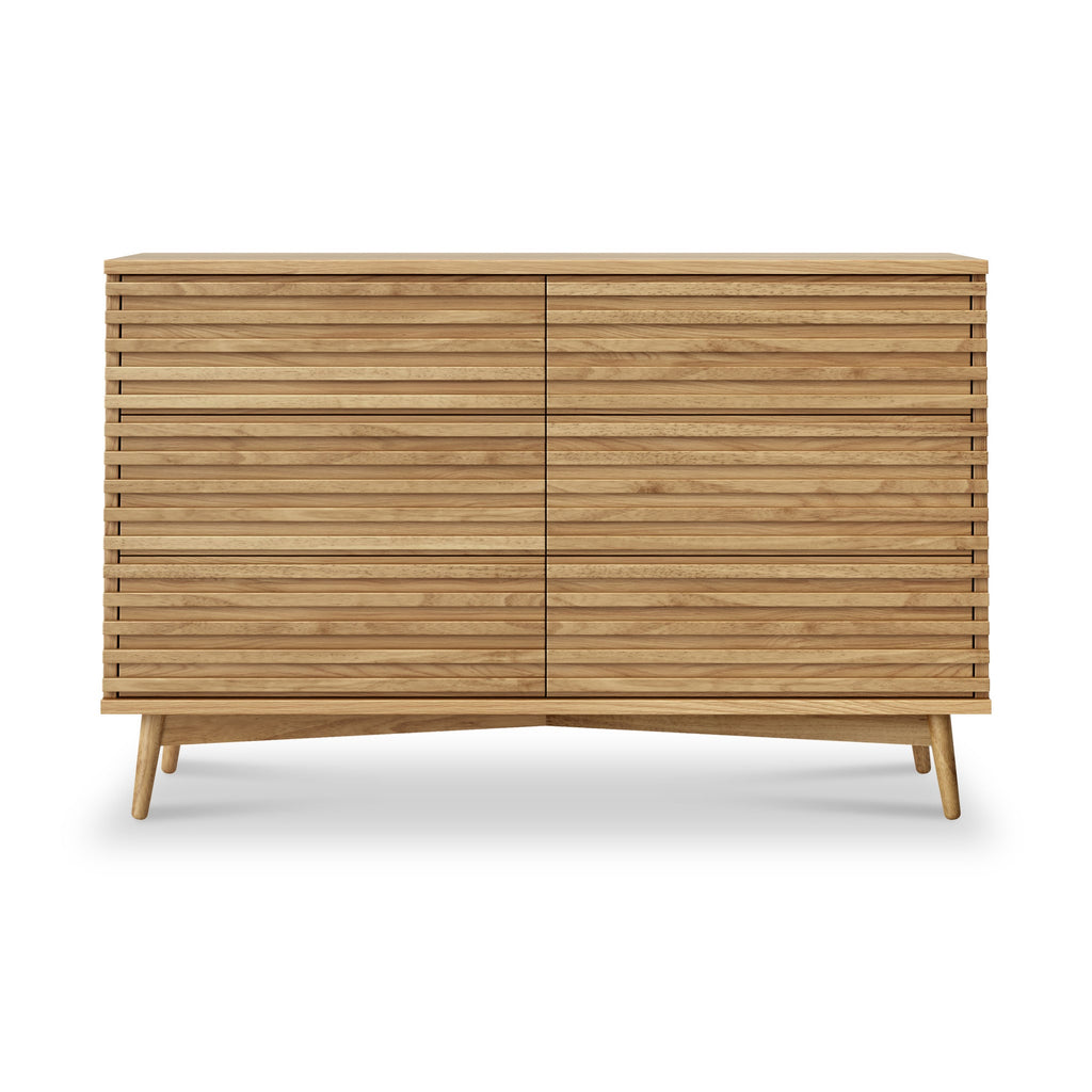 Commode Kari en chêne clair à 6 tiroirs