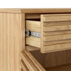 Buffet Kari en chêne clair, 3 portes et 3 tiroirs