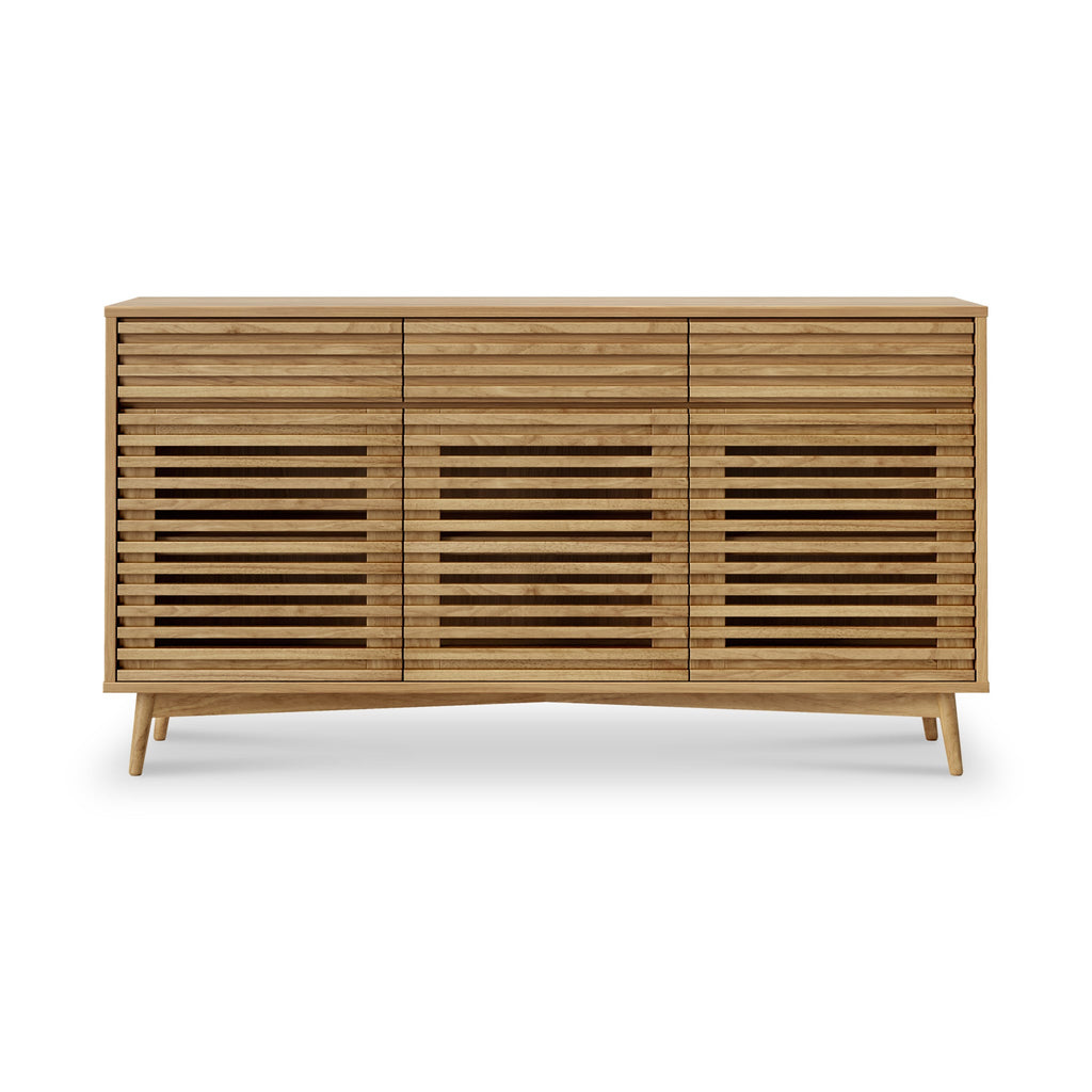 Buffet Kari en chêne clair, 3 portes et 3 tiroirs