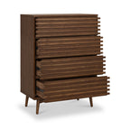 Commode Kari en chêne foncé à 4 tiroirs