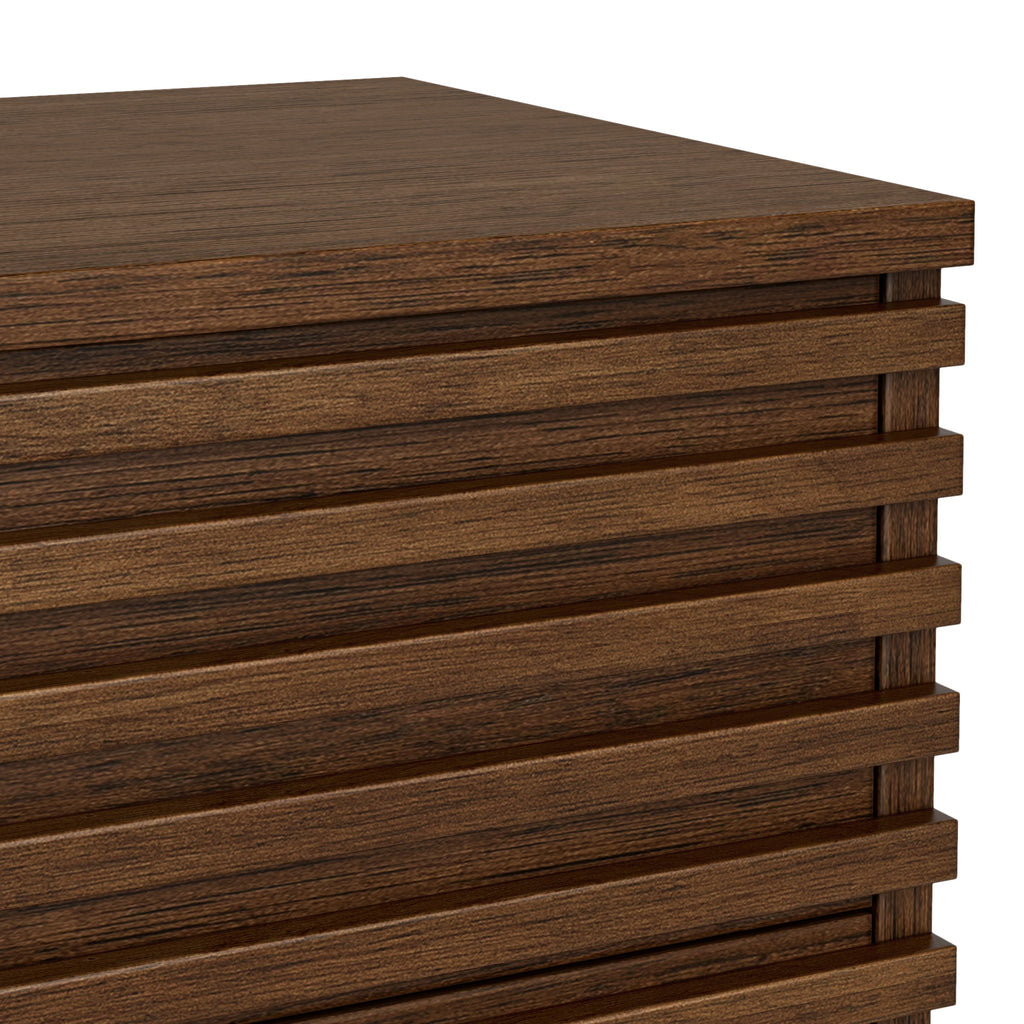 Commode Kari en chêne foncé à 4 tiroirs