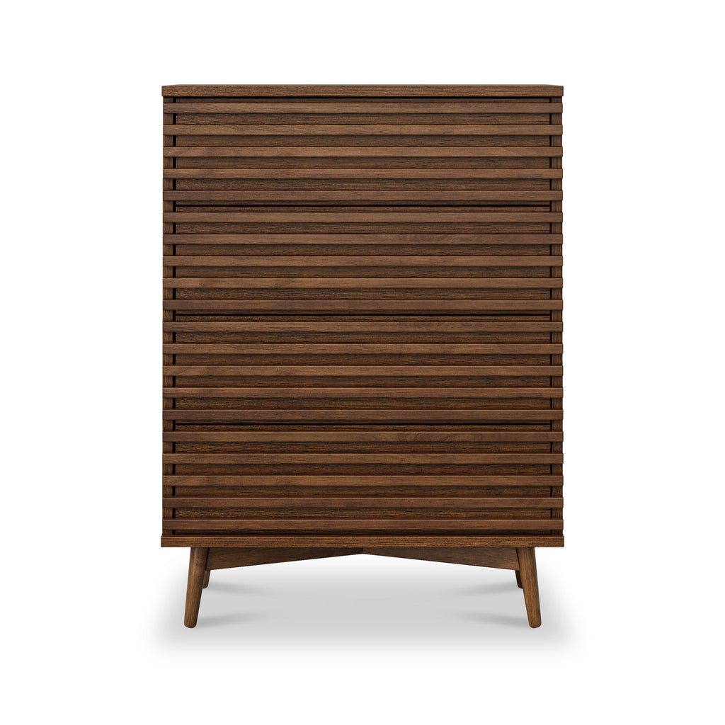 Commode Kari en chêne foncé à 4 tiroirs