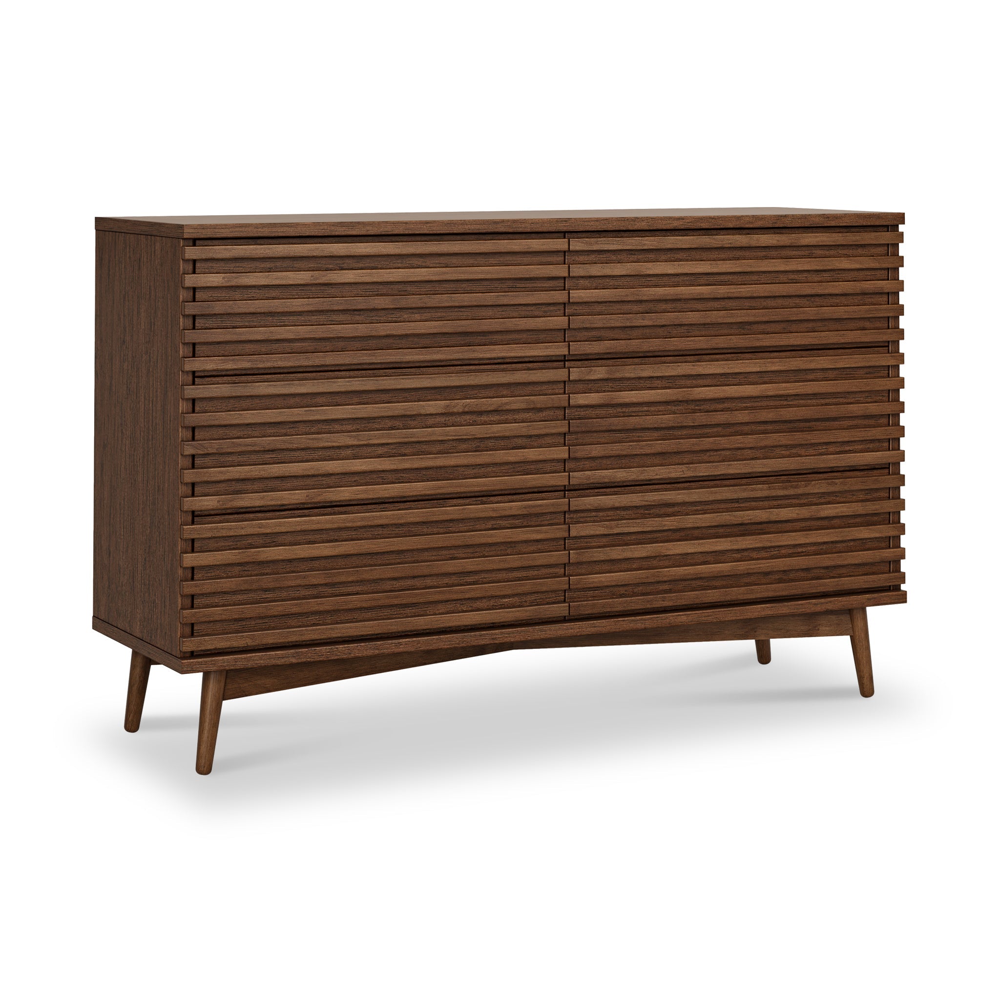 Commode Kari en chêne foncé à 6 tiroirs