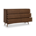 Commode Kari en chêne foncé à 6 tiroirs