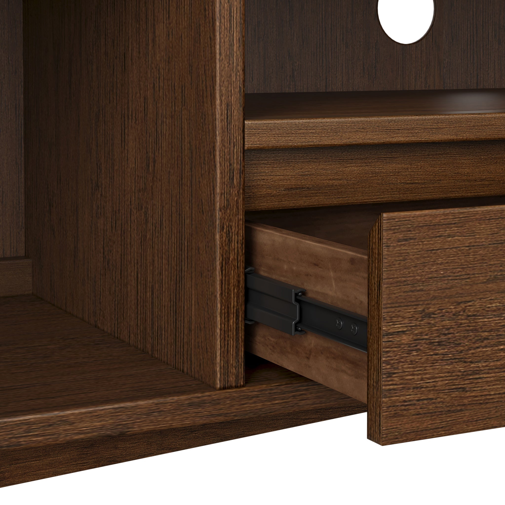 Meuble TV Kari en chêne foncé de 150 cm de large