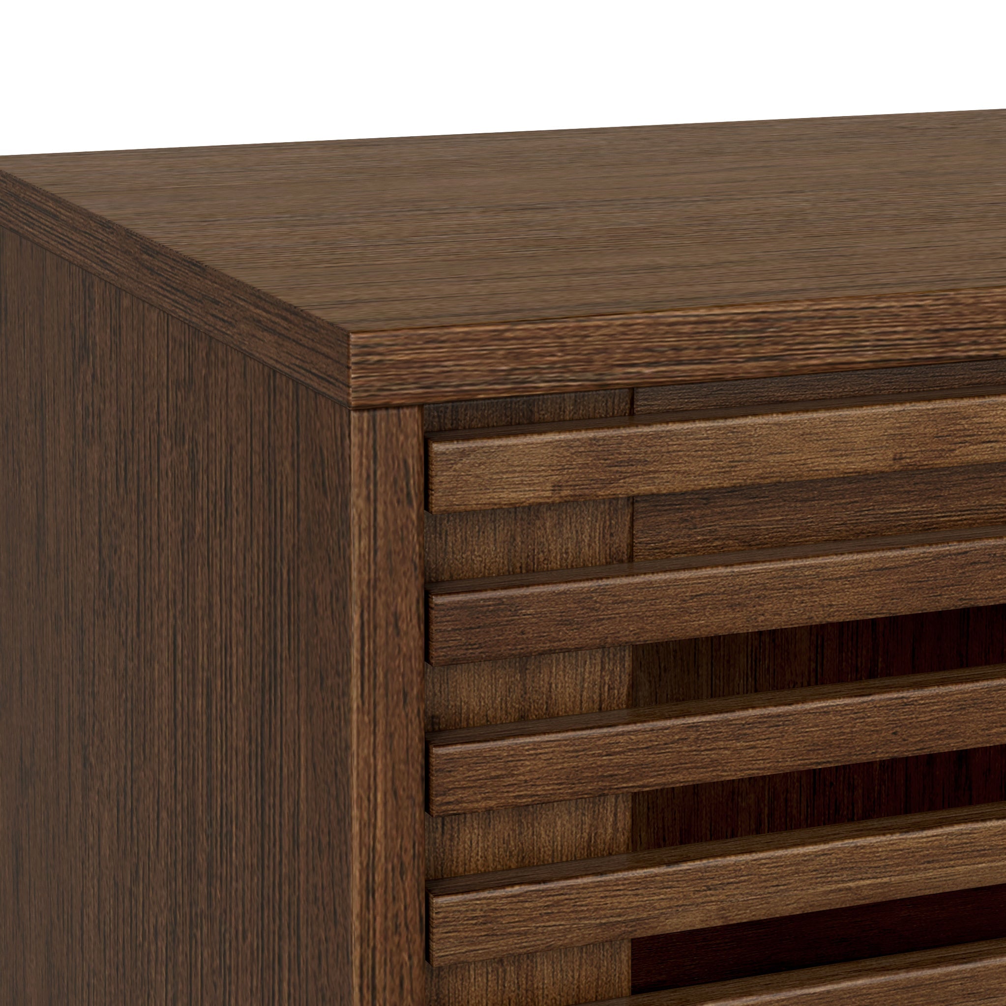 Meuble TV Kari en chêne foncé extra large de 190 cm