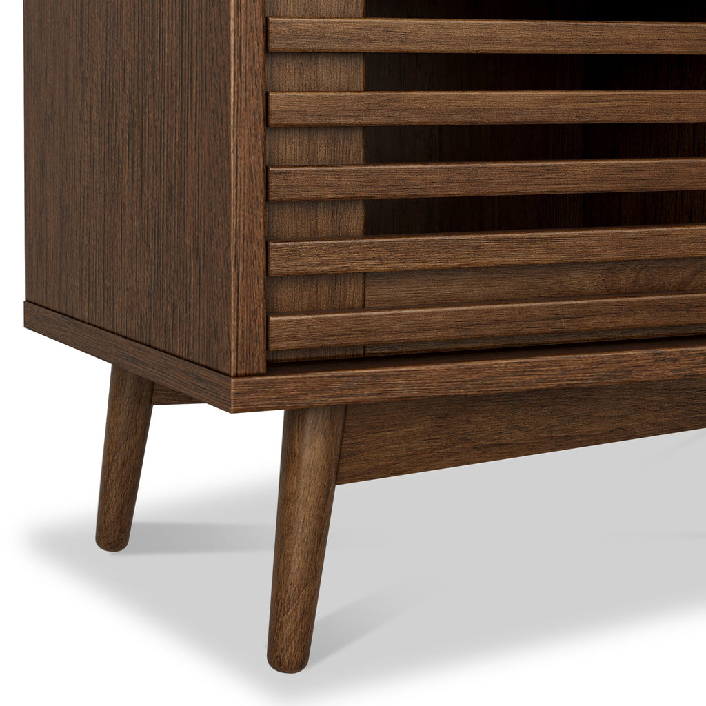 Meuble TV Kari en chêne foncé extra large de 190 cm