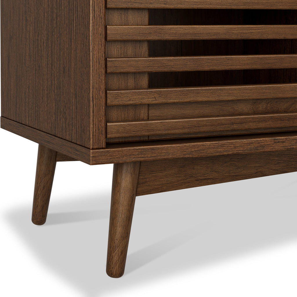 Buffet Kari en chêne foncé à 3 portes et 3 tiroirs