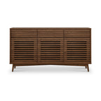 Buffet Kari en chêne foncé à 3 portes et 3 tiroirs