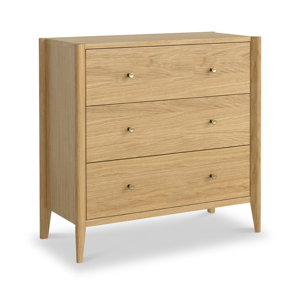 Commode Cavell en chêne à 3 tiroirs