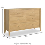 Commode Cavell en chêne à 6 tiroirs