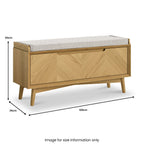 Banc de rangement en chêne Flintham