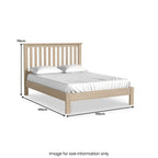 Cadre de lit en chêne lavé Trelan