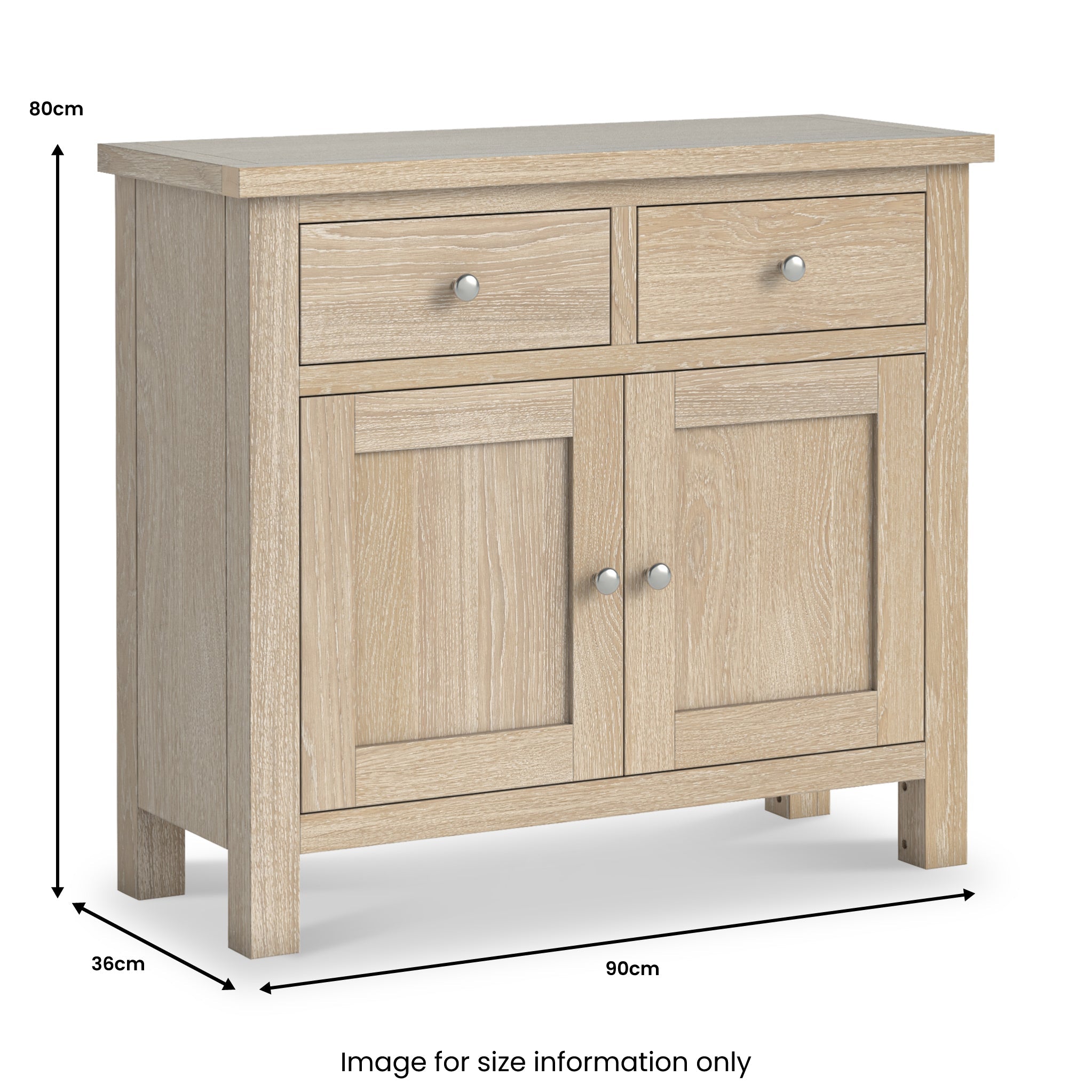 Petit buffet en chêne délavé Farrow