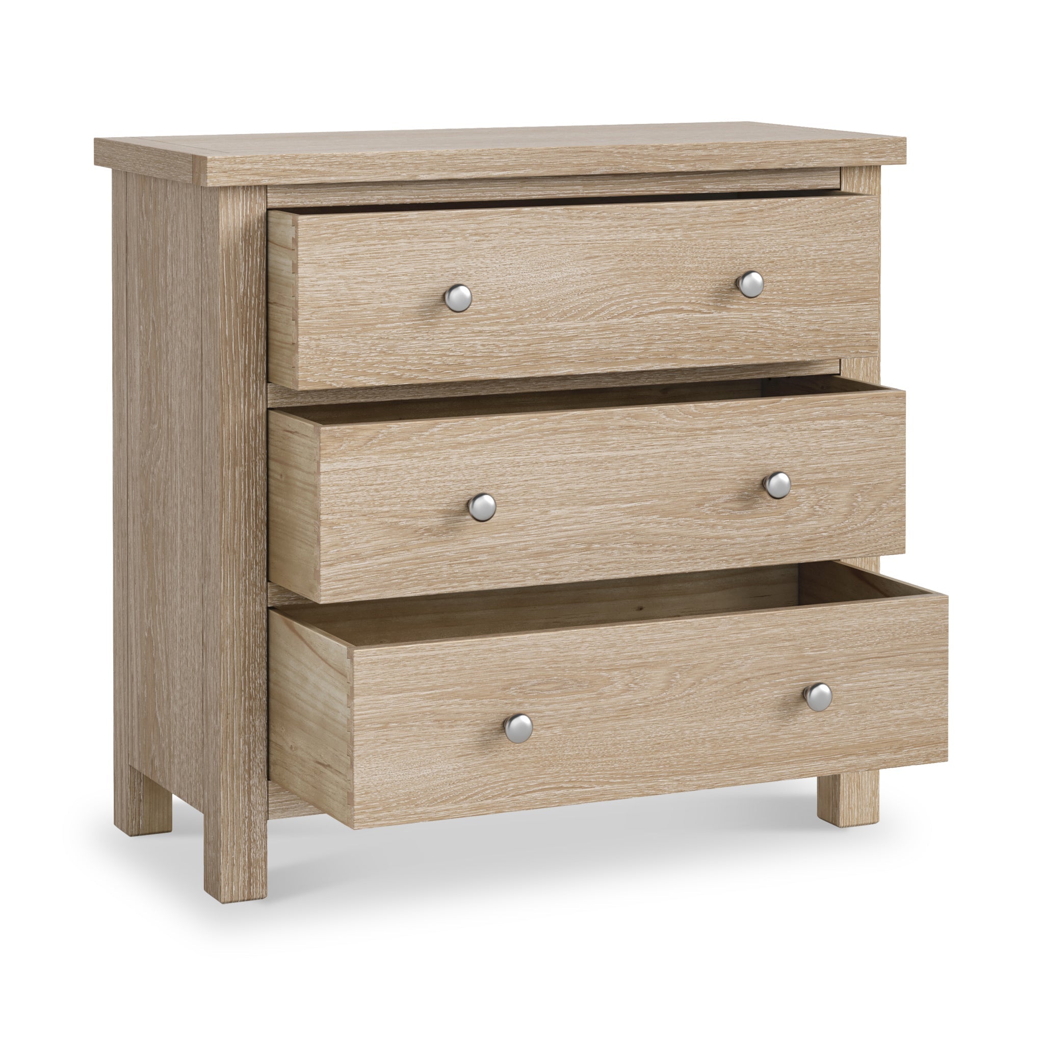 Commode à 3 tiroirs en chêne délavé Farrow