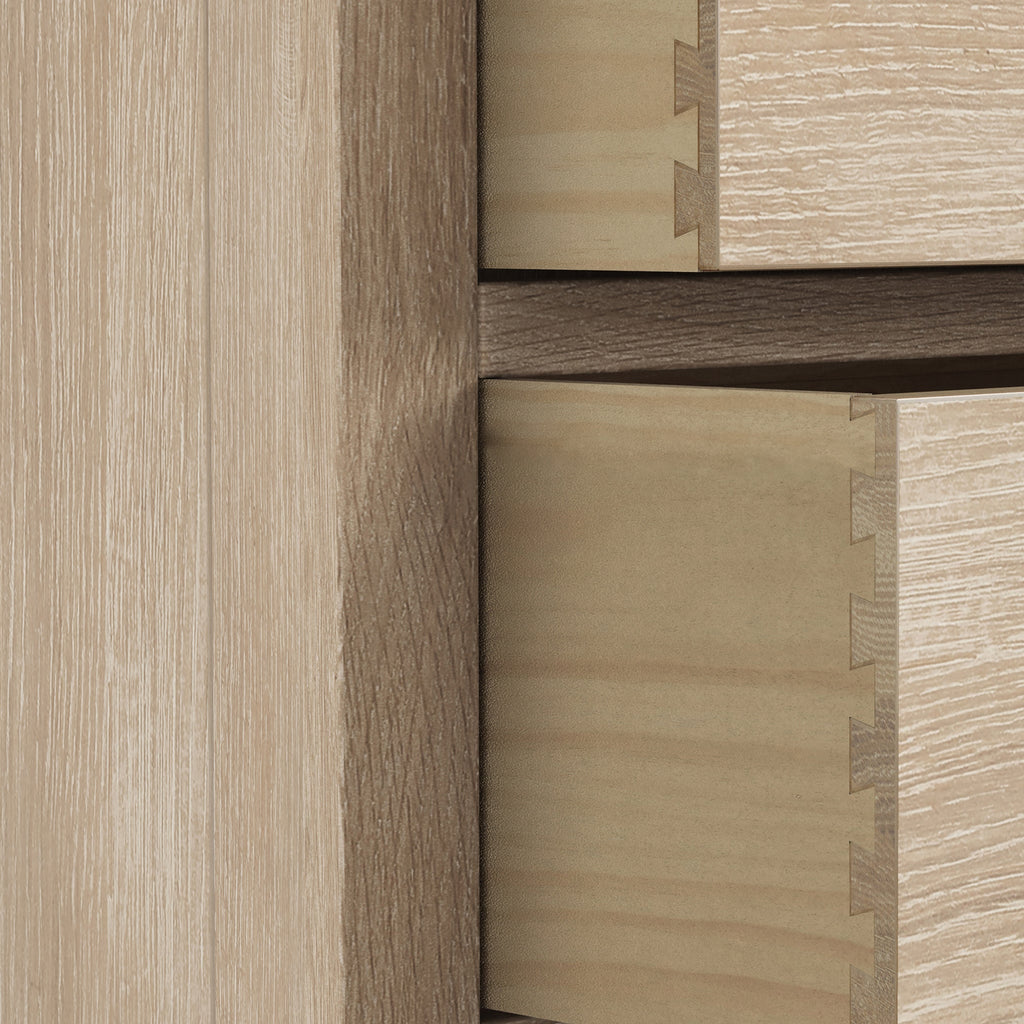 Commode Farrow en chêne lavé XL à 8 tiroirs