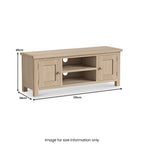 Meuble TV Trelan en chêne lavé de 125 cm