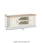 Meuble TV Trelan grand format de 125 cm