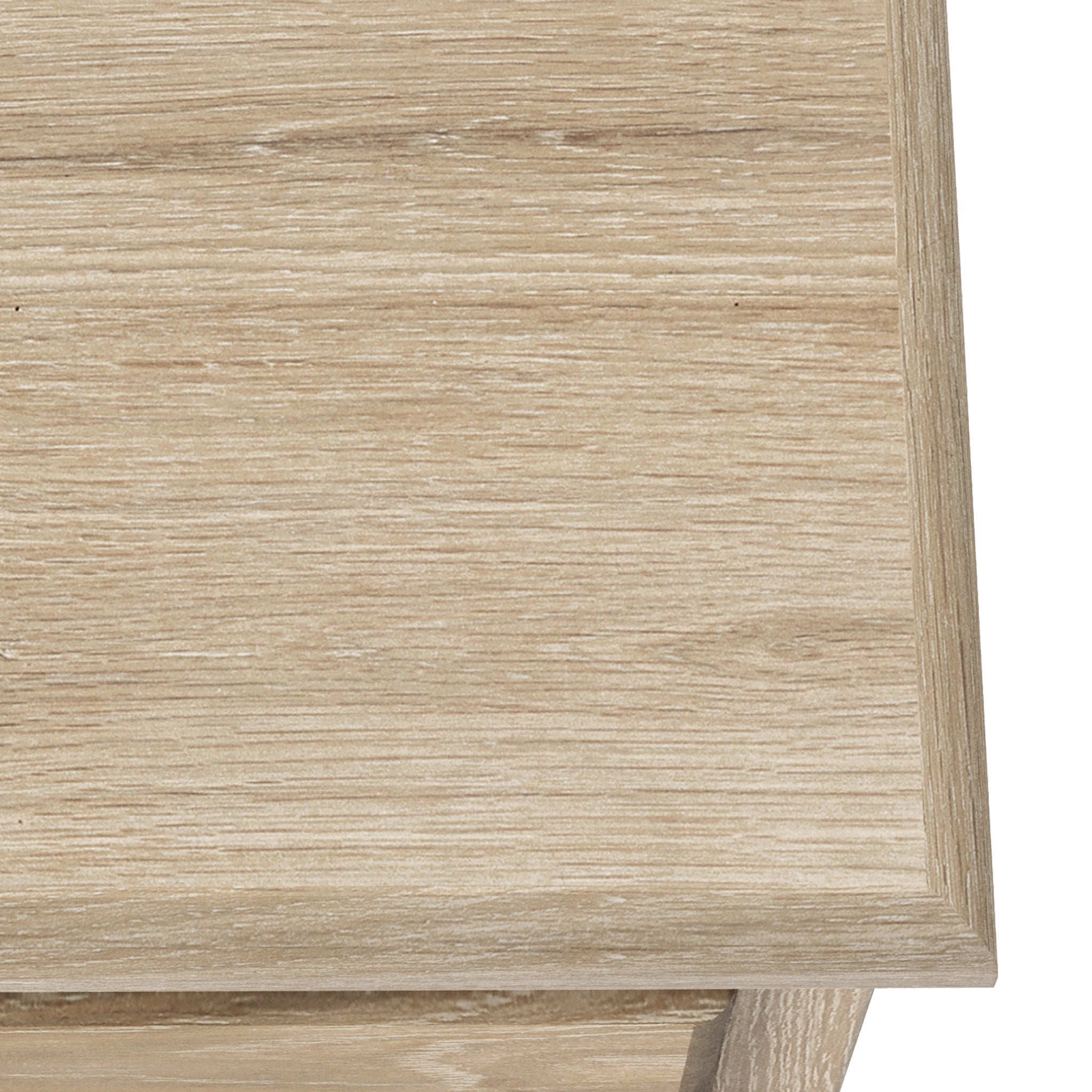 Commode Céline en chêne blanchi, 2 tiroirs superposés.