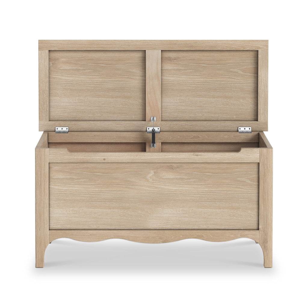 Coffre à couvertures Céline en chêne lavé