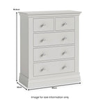 Commode Ingleby à 2 tiroirs en haut et 3 tiroirs en bas