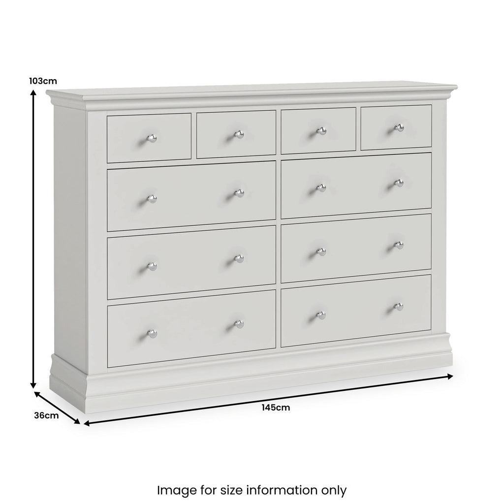 Commode Ingleby à 4 tiroirs en haut et 6 en bas