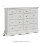 Commode Ingleby à 4 tiroirs en haut et 6 en bas