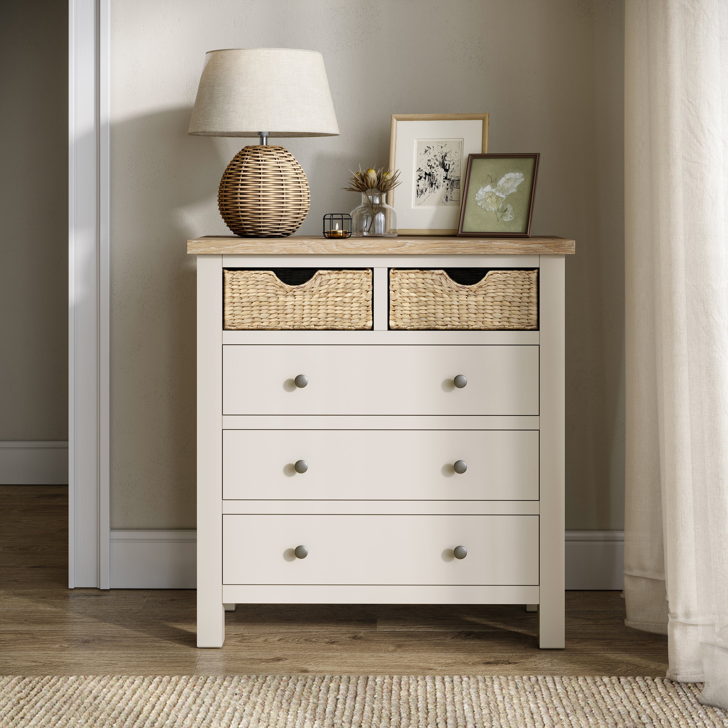 Commode Farrow Basket 2 tiroirs + 3 tiroirs